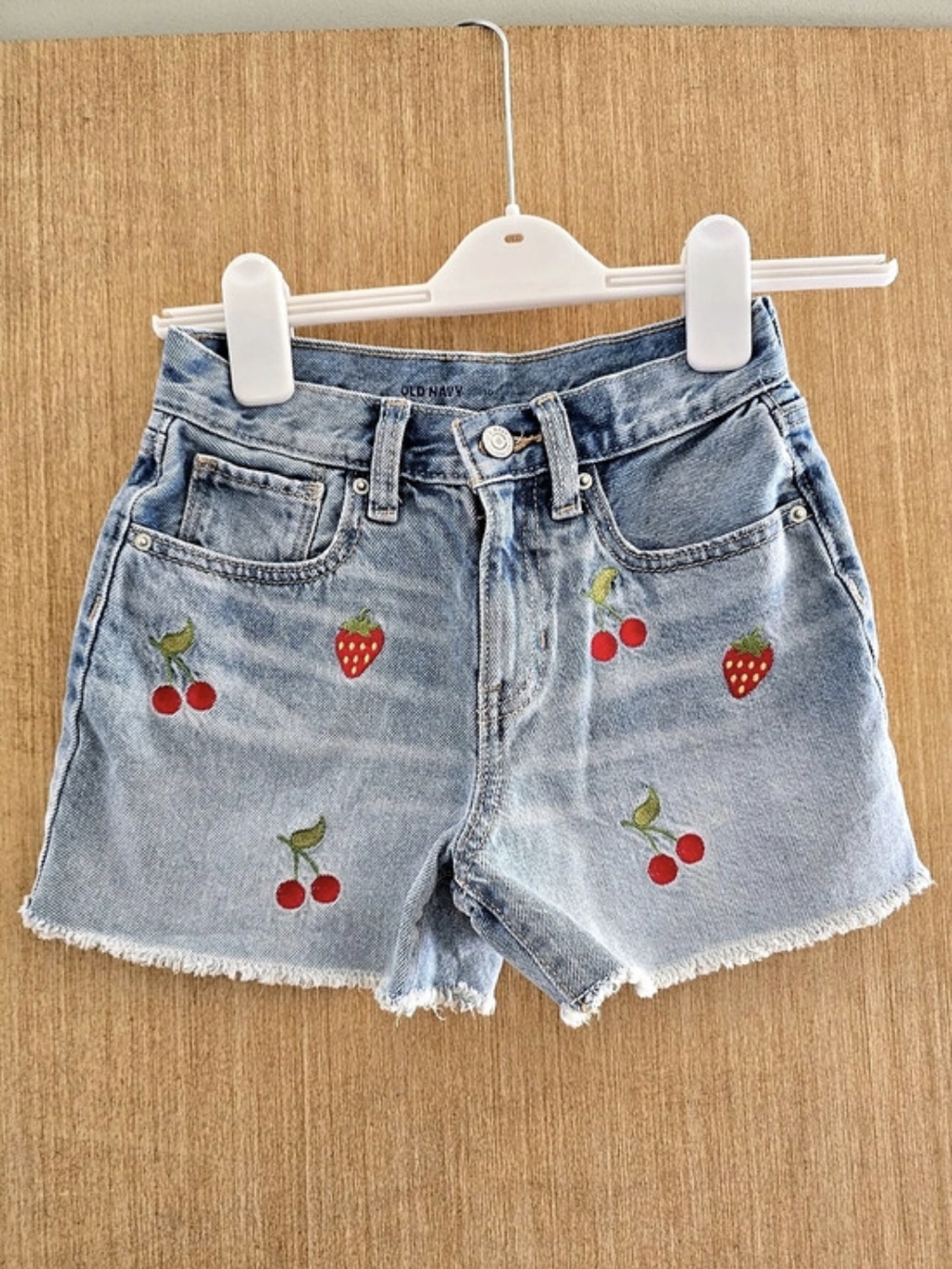Old Navy High-Waisted Embroidered Frayed-Hem Jean Shorts for Girls Jean Shorts